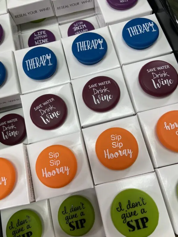 A bunch of magnets that are on the table