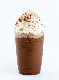 A chocolate drink with whipped cream on top.