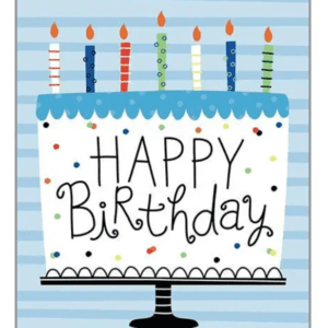 A birthday cake with candles on top of it.