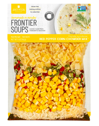 A bag of red pepper corn chowder mix.
