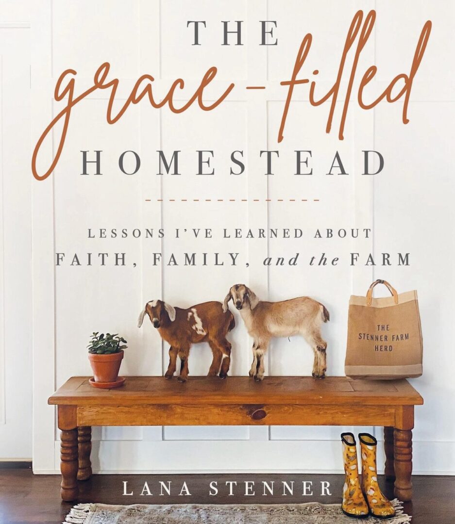 A book cover with two goats on the table.