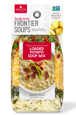 Loaded potato soup mix package front.